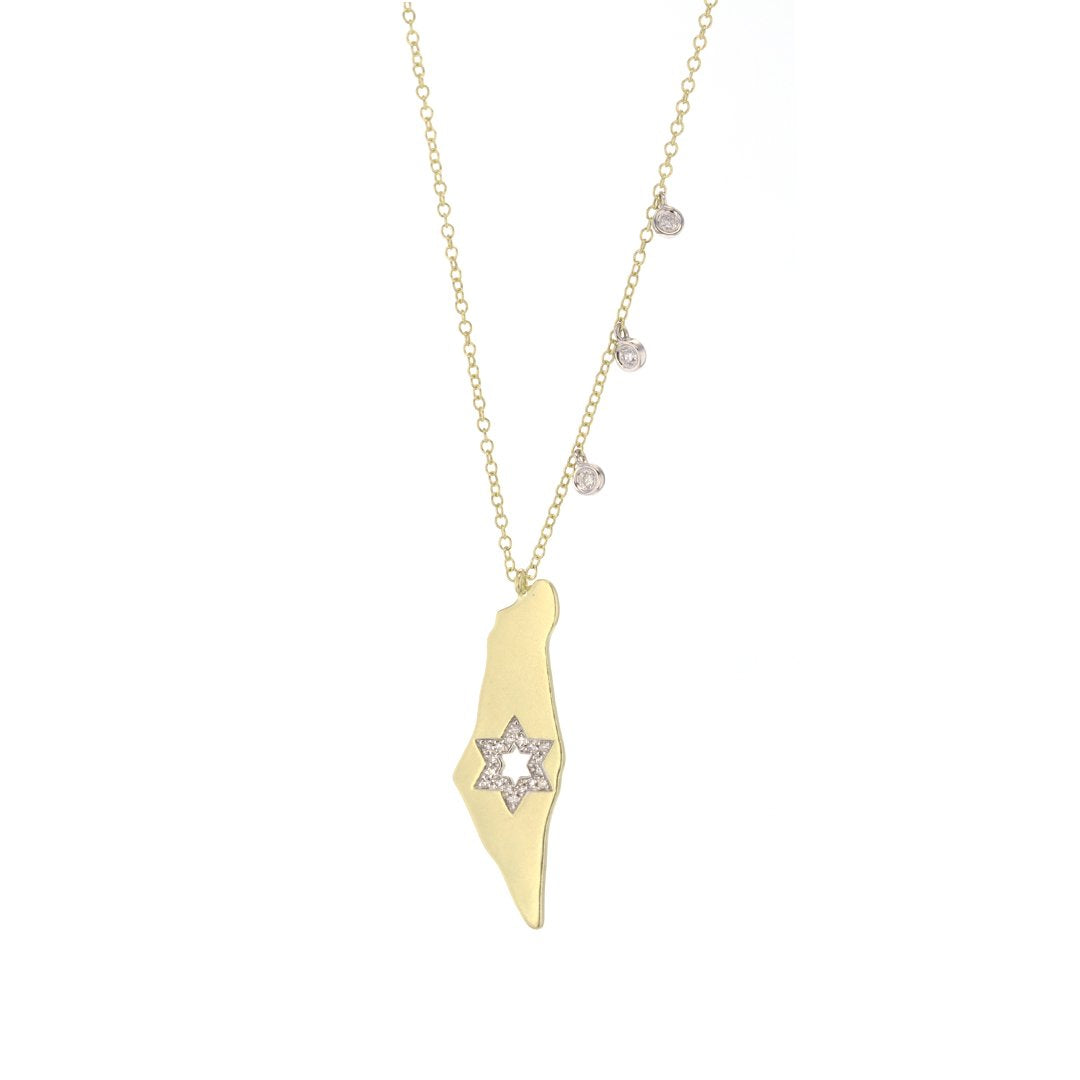 Israel Star of David Diamond Necklace | 0.10 ctw