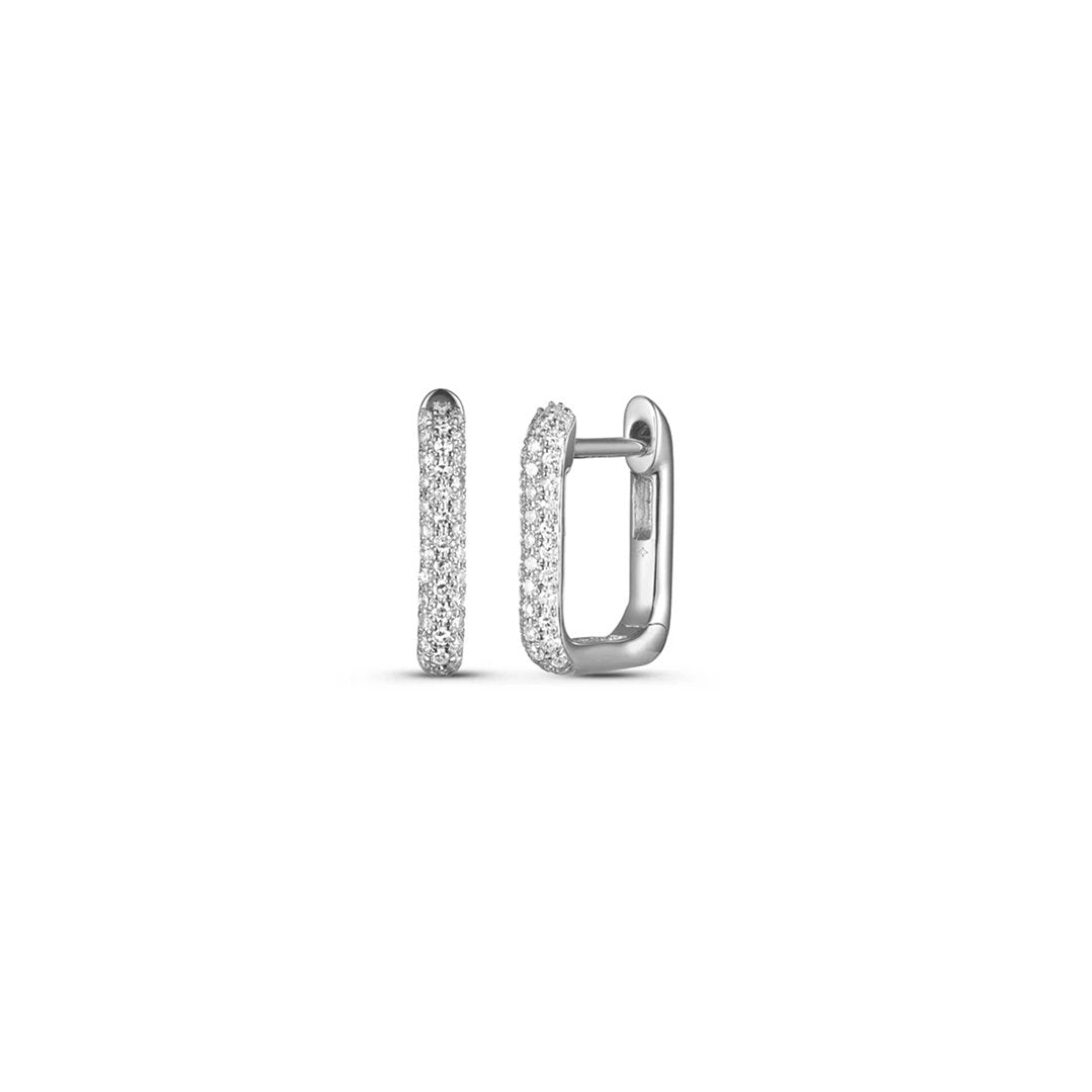 0.21 ctw Diamond Hoop Earrings