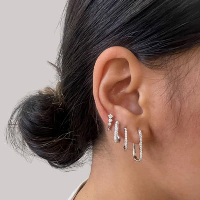 0.21 ctw Diamond Hoop Earrings