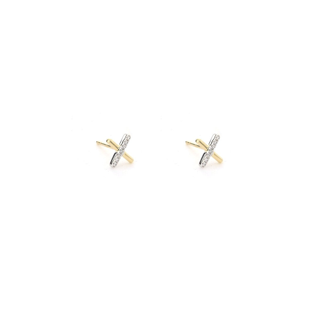 0.04 ctw Diamond X Earrings