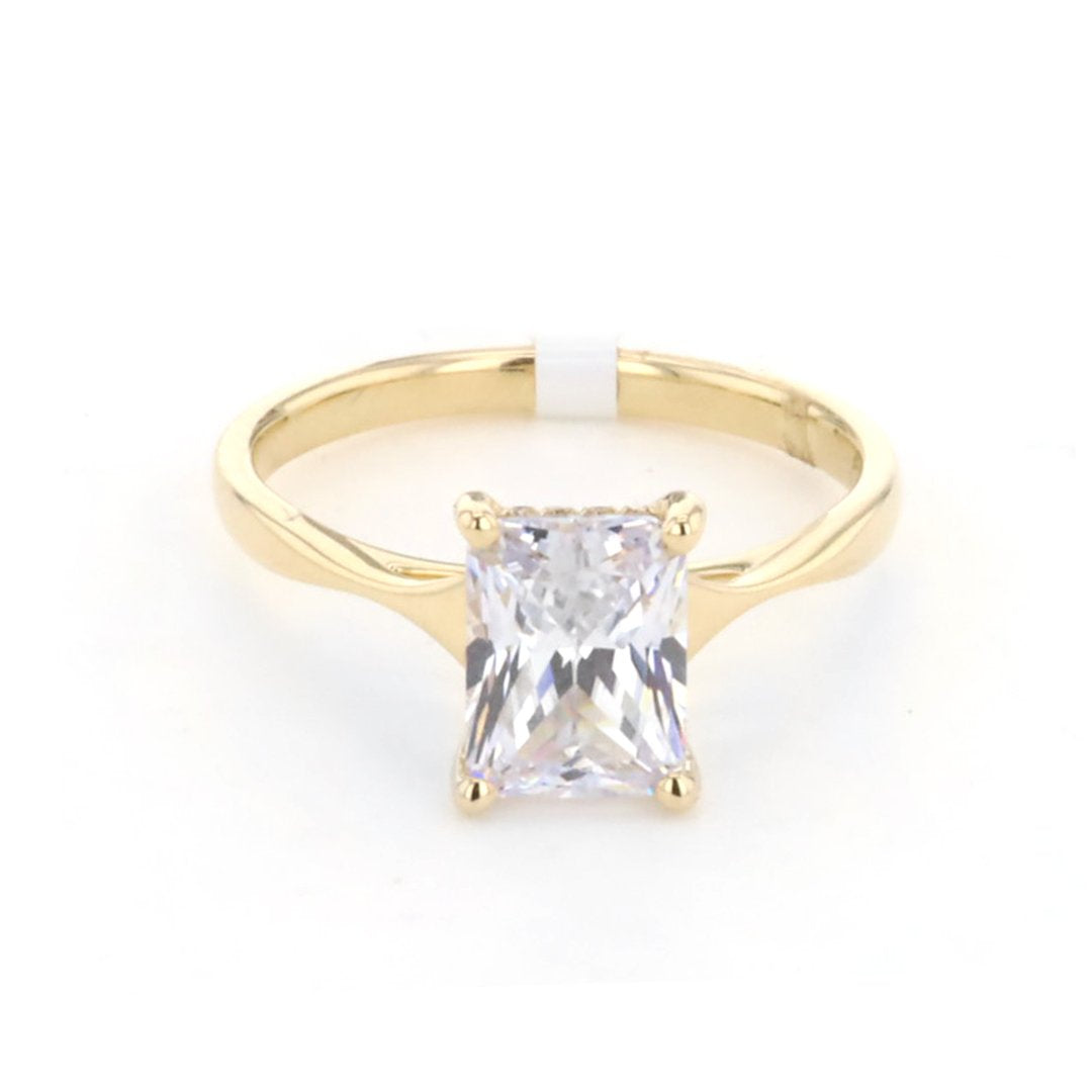 0.06 ctw Diamond Hidden Halo Engagement Ring