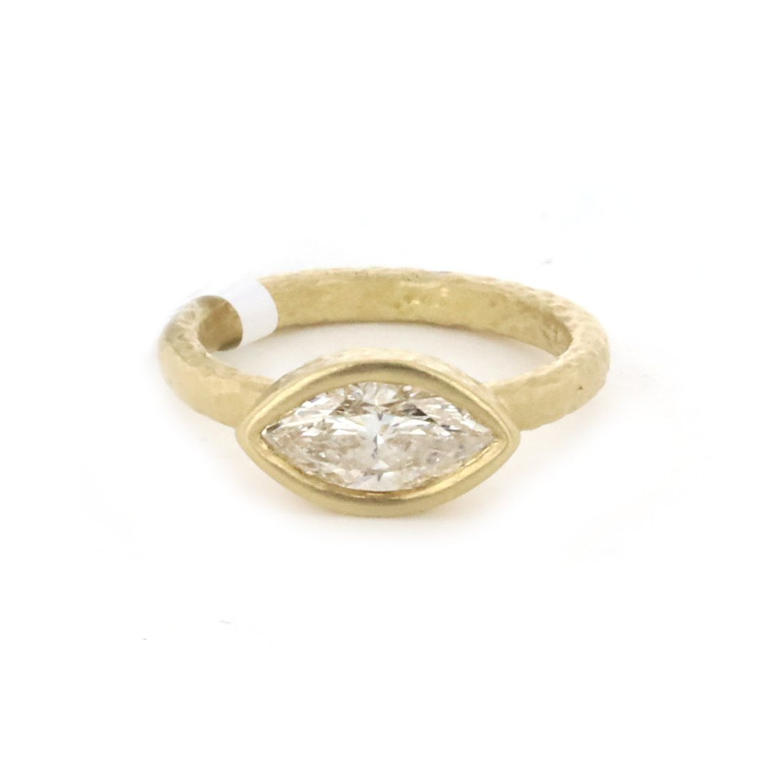 1.01 ctw Diamond Bezel Engagement Ring