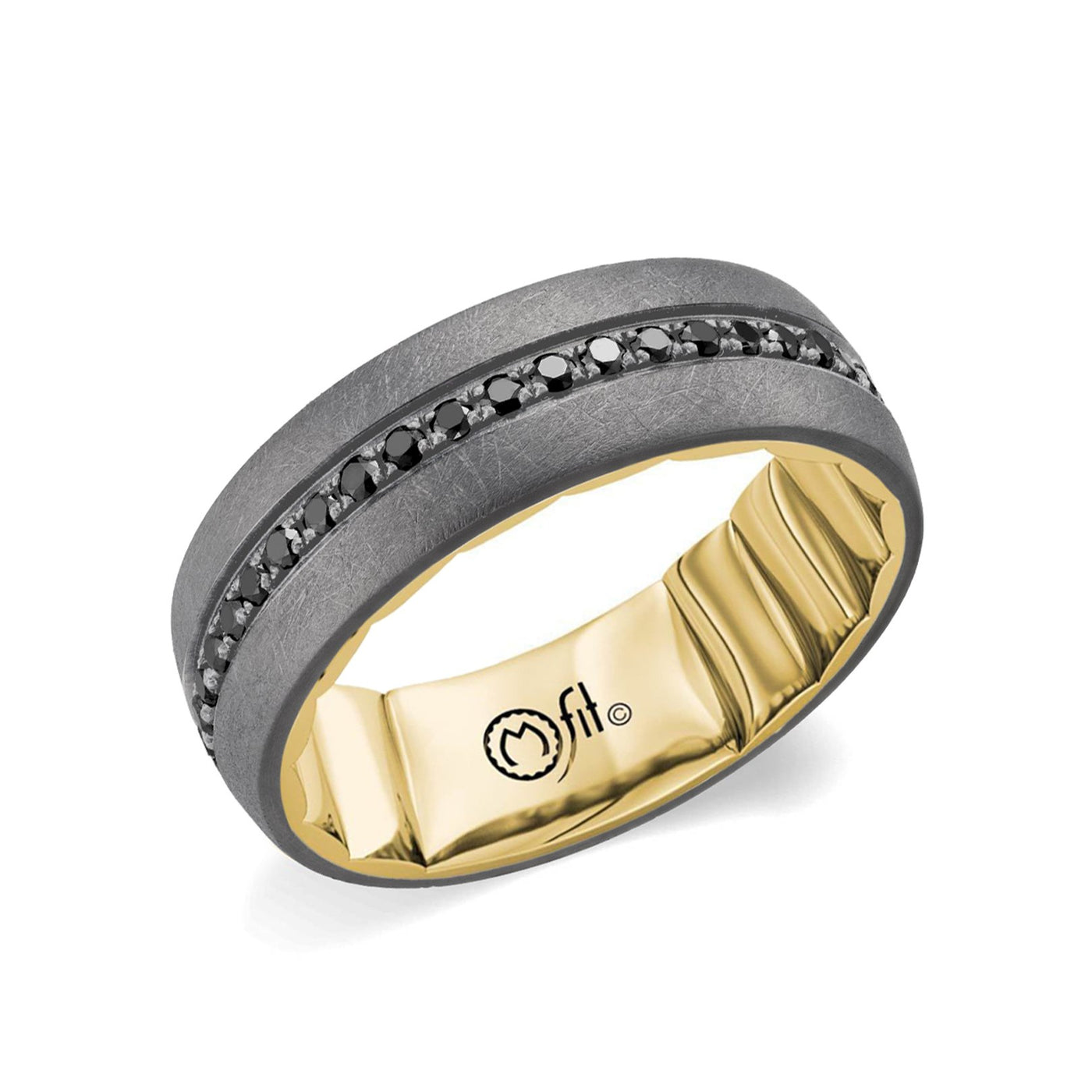 7MM Black Diamond Band
