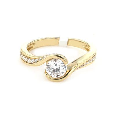 0.22 ctw Diamond ByPass Engagement Ring