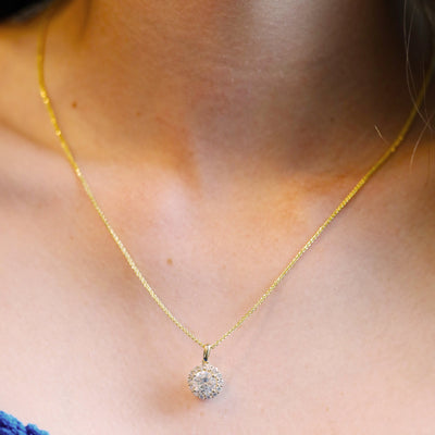 1.31 ct Diamond Halo Pendant