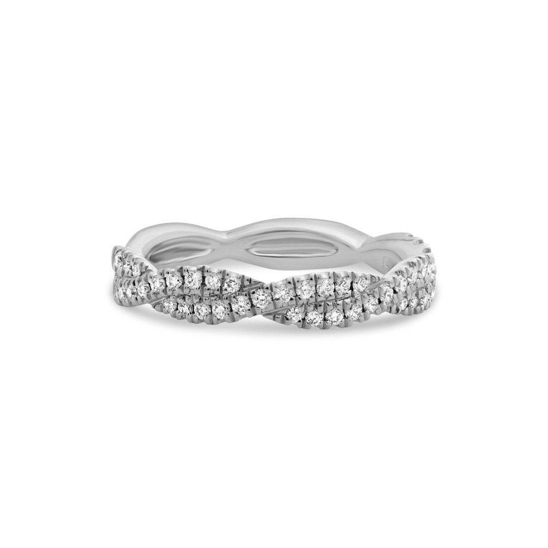 0.25 ctw Diamond Twisted Band