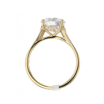 0.13 ctw Diamond Hidden Halo Engagement Ring