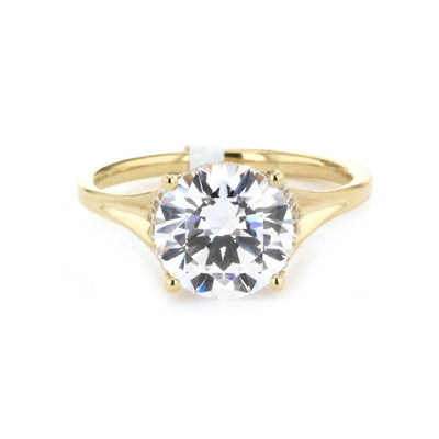 0.13 ctw Diamond Hidden Halo Engagement Ring