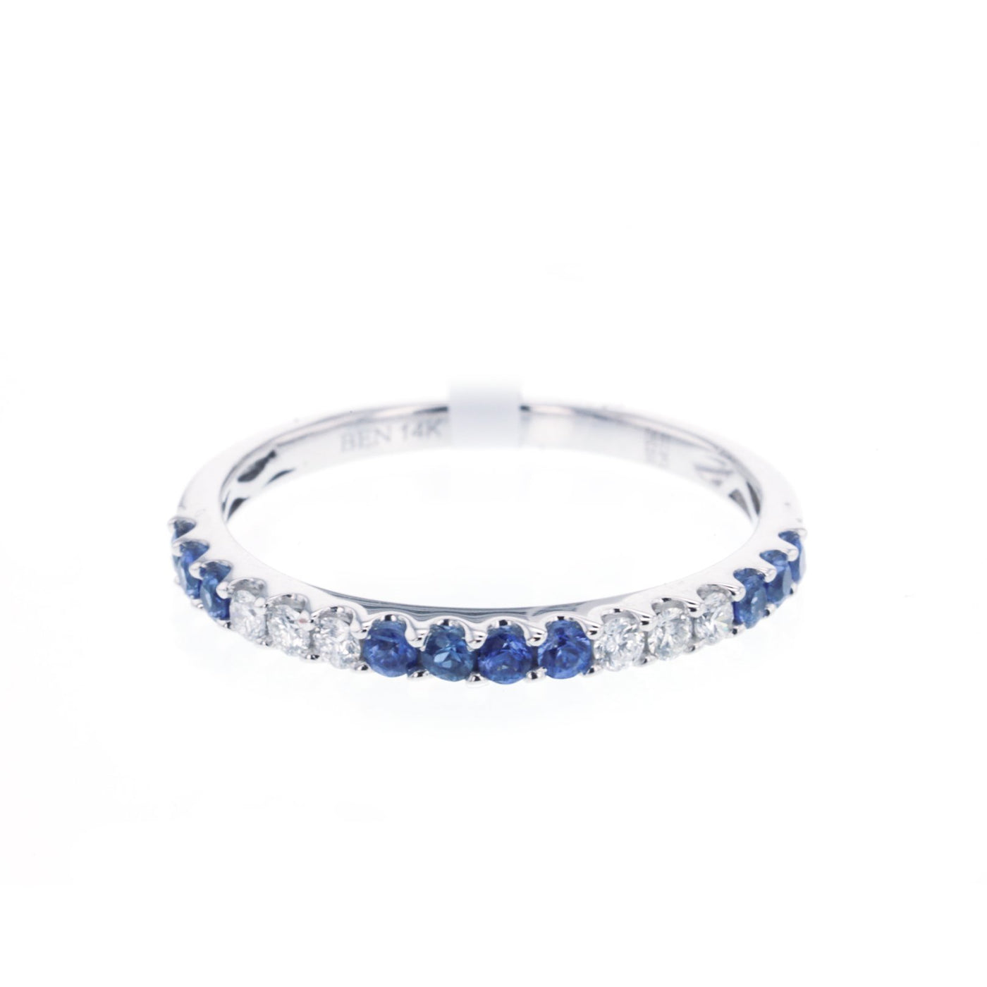 Blue Sapphire & Diamond Band
