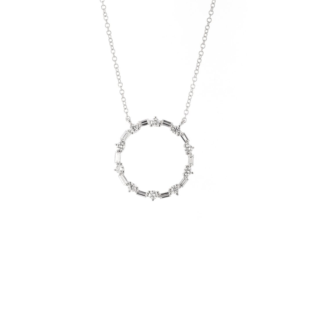 18" 0.54 ctw Diamond Stationary Pendant Necklace