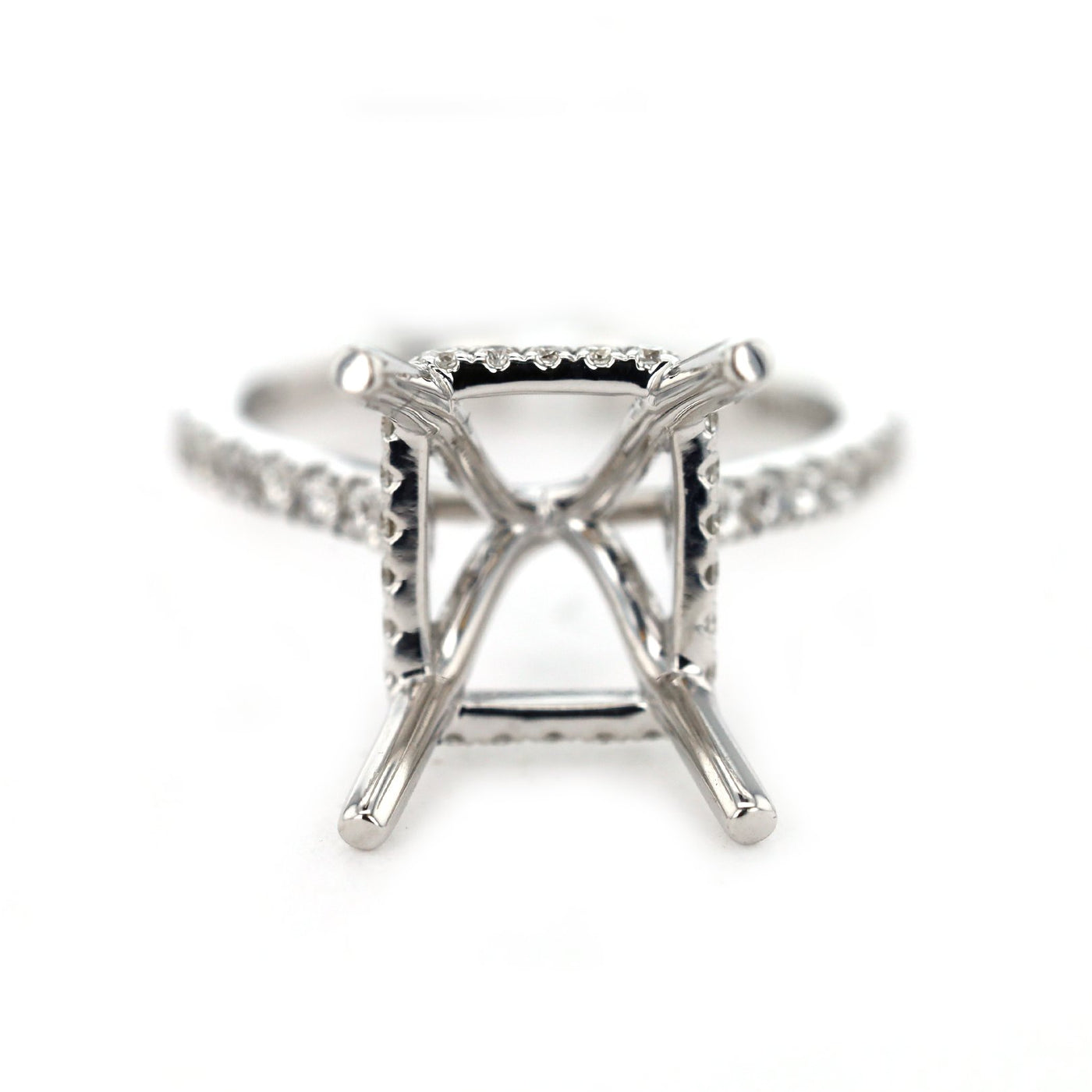 0.43 ctw Diamond Hidden Halo Engagement Ring