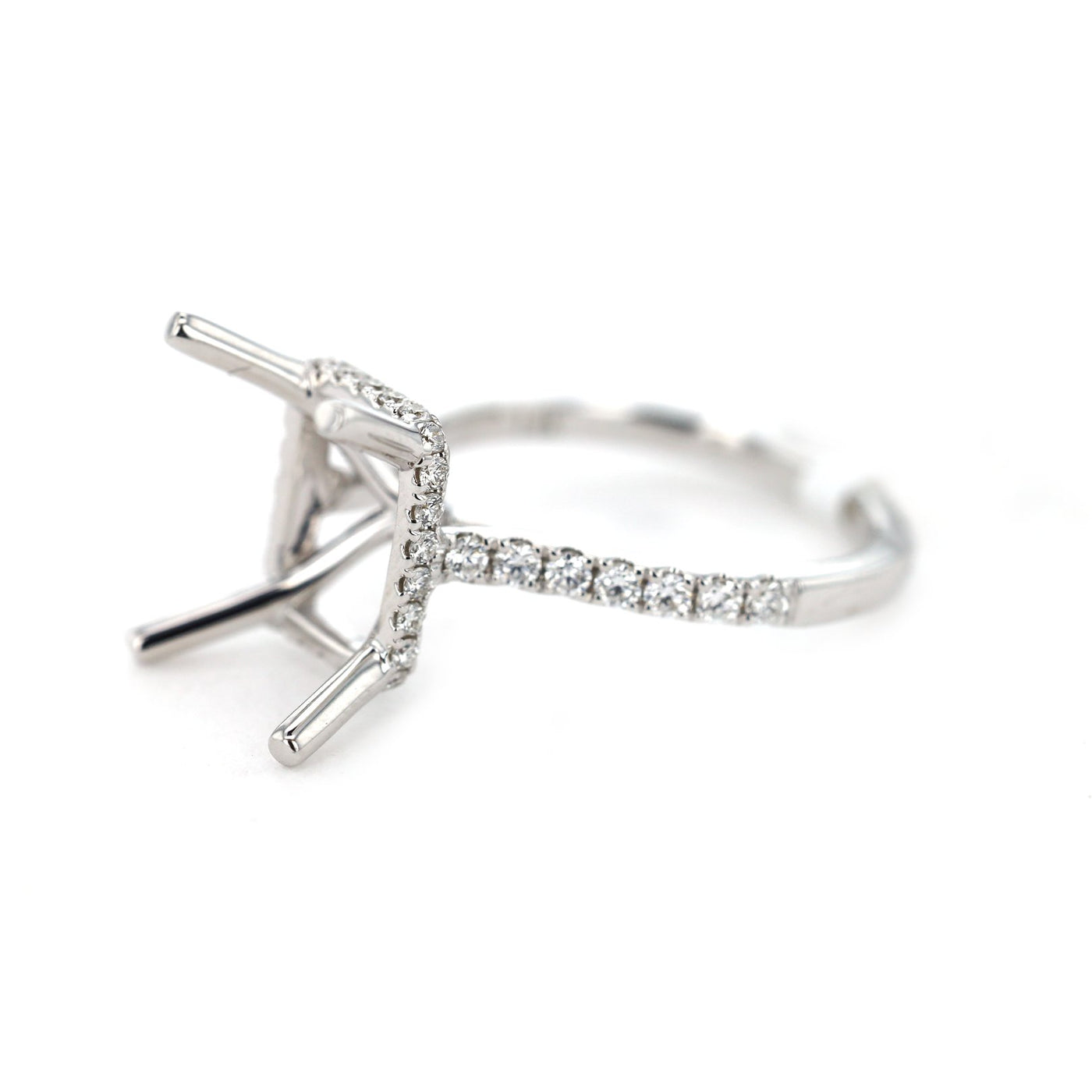 0.43 ctw Diamond Hidden Halo Engagement Ring