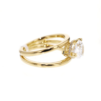 0.10 ctw Diamond Hidden Halo Engagement RIng