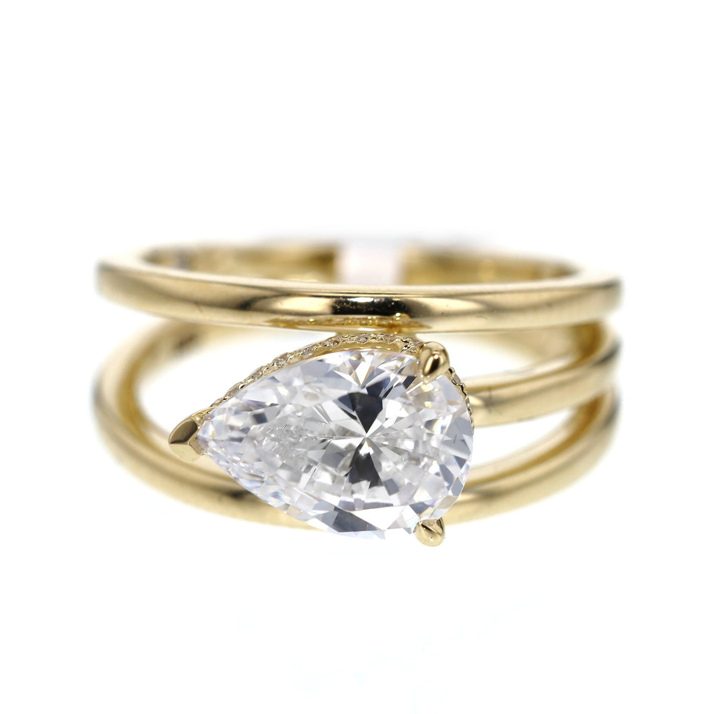 0.10 ctw Diamond Hidden Halo Engagement RIng