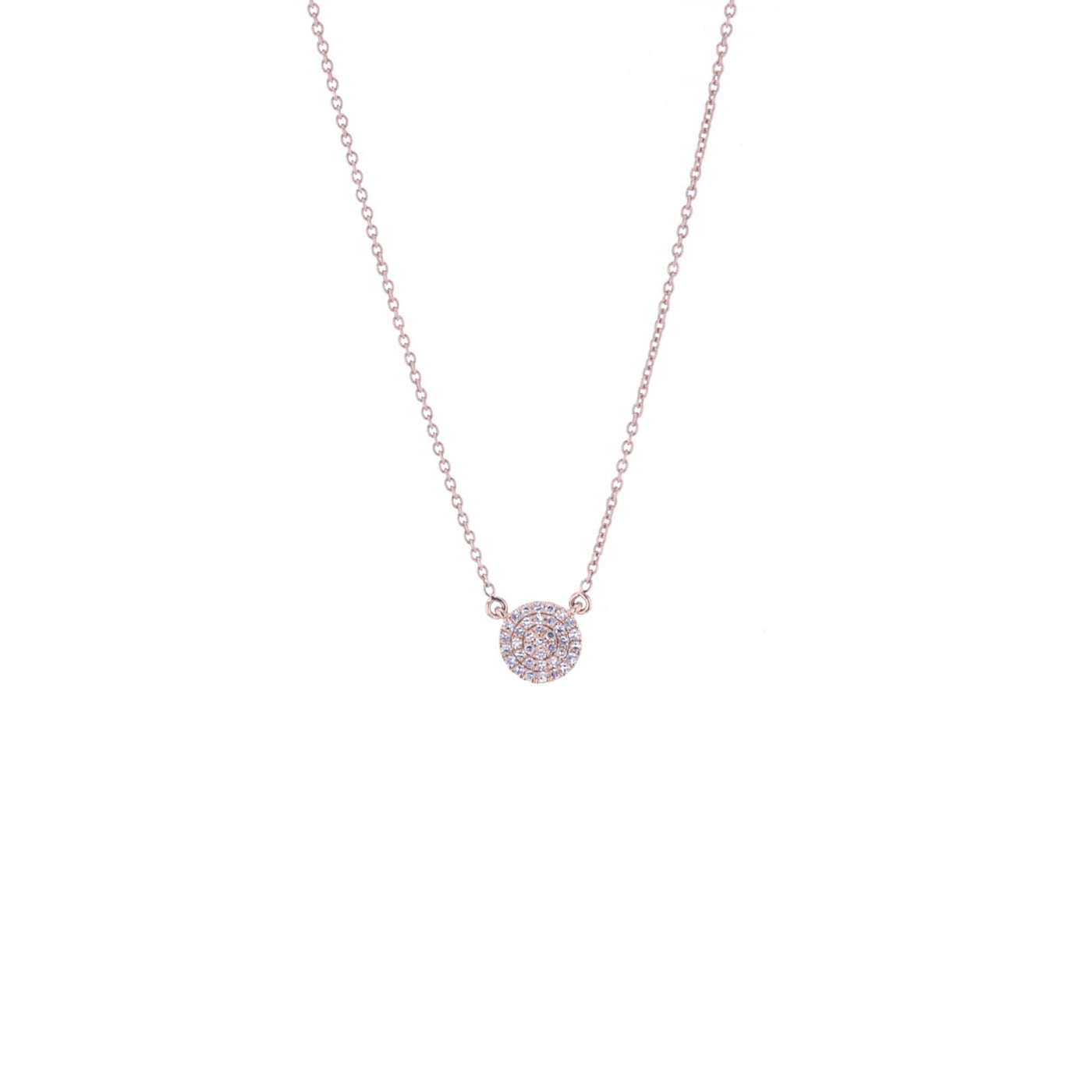 0.11ctw Diamond Pave Circle Necklace