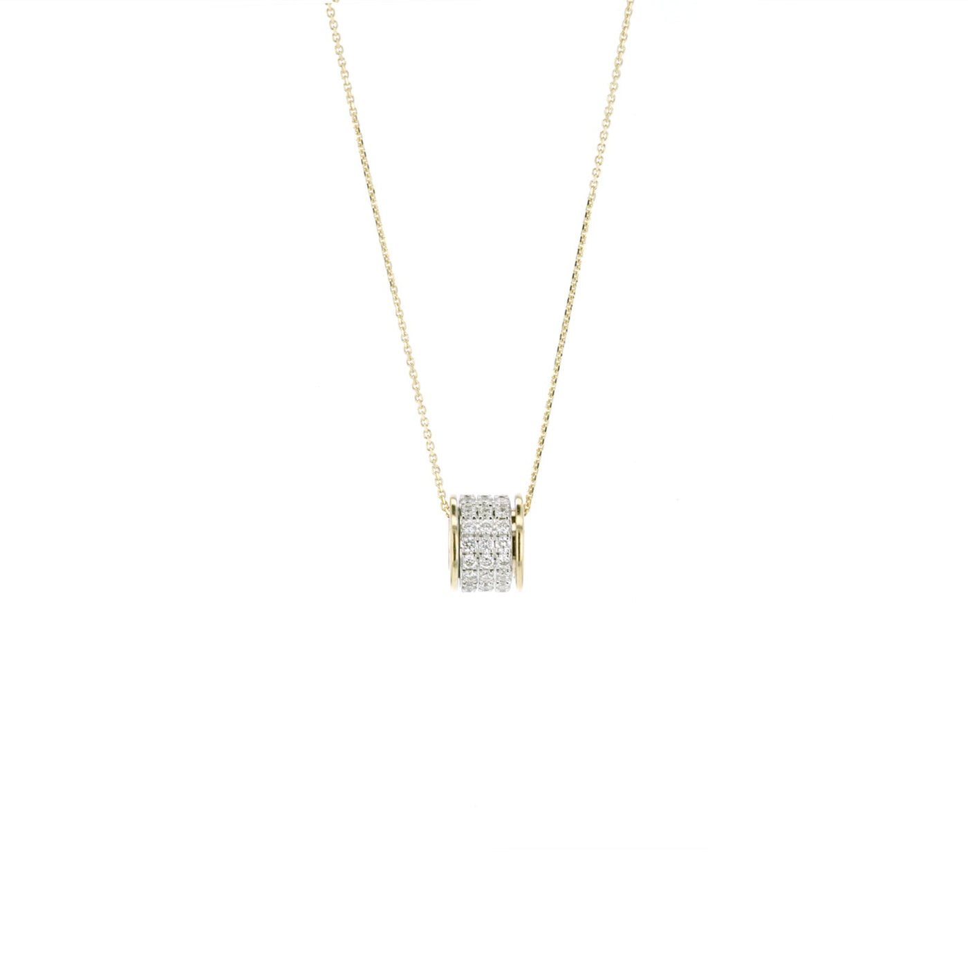 0.38ctw Diamond Rolling Pendant Necklace