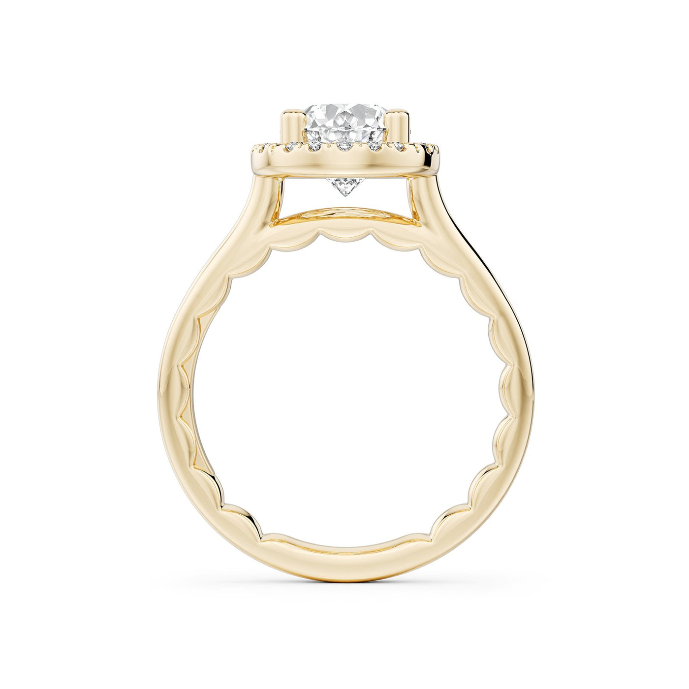 0.14 ctw Diamond Halo Engagement Ring