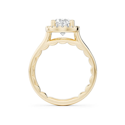 0.14 ctw Diamond Halo Engagement Ring