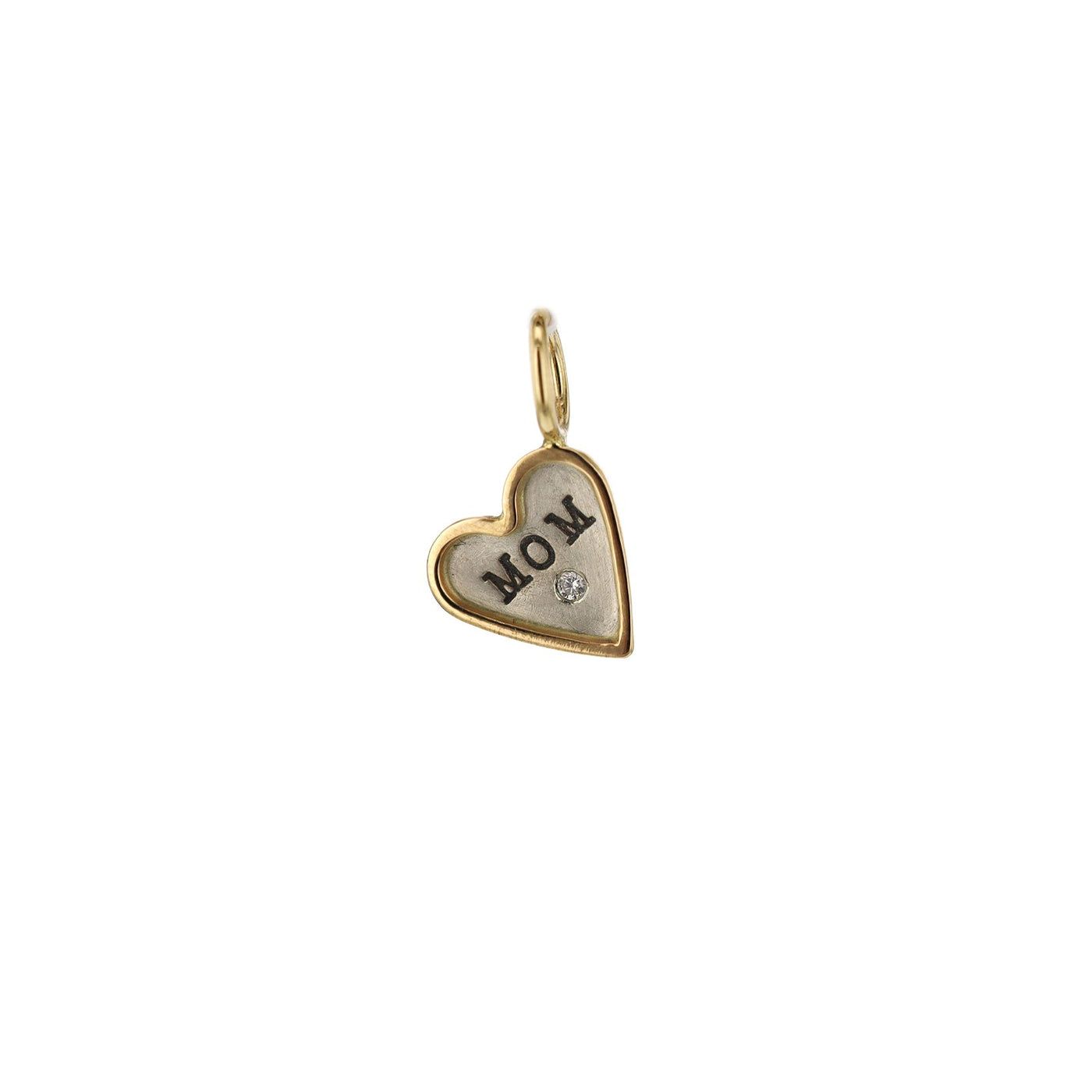 Mini Heart Disc Charm Pendant