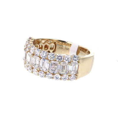 2.60 ctw Diamond 3-Row Band