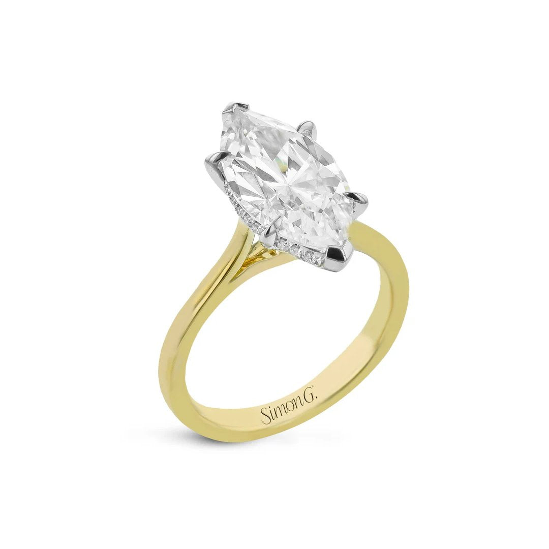 0.10 ctw Diamond Hidden Halo Engagement Ring