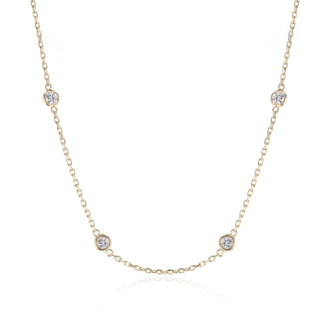 0.85 ctw Diamond By The Yard Necklace