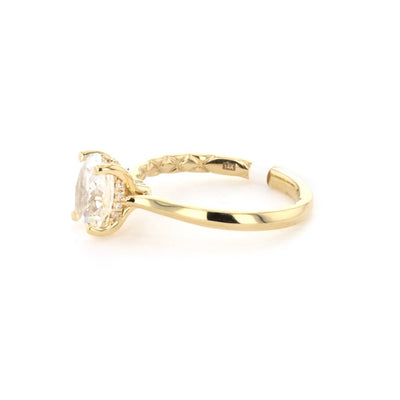 0.03 ctw Diamond Hidden Halo Engagement Ring