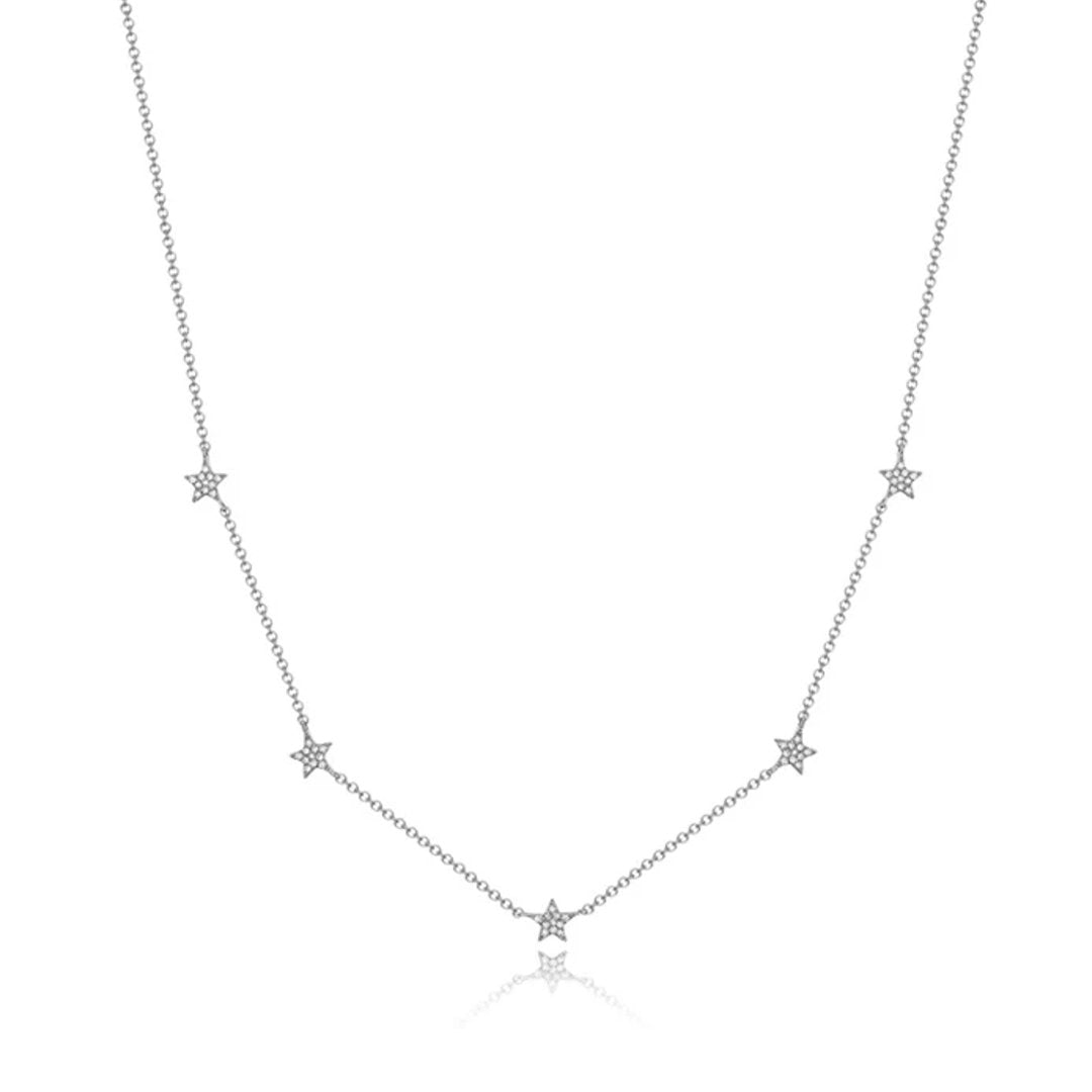 0.13 ctw Diamond Star Necklace
