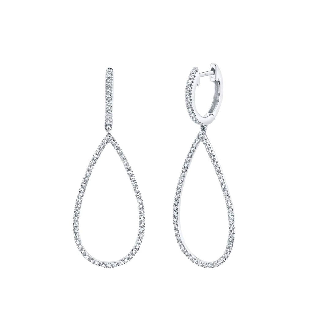 0.40 ctw Diamond Open Pear Earrings