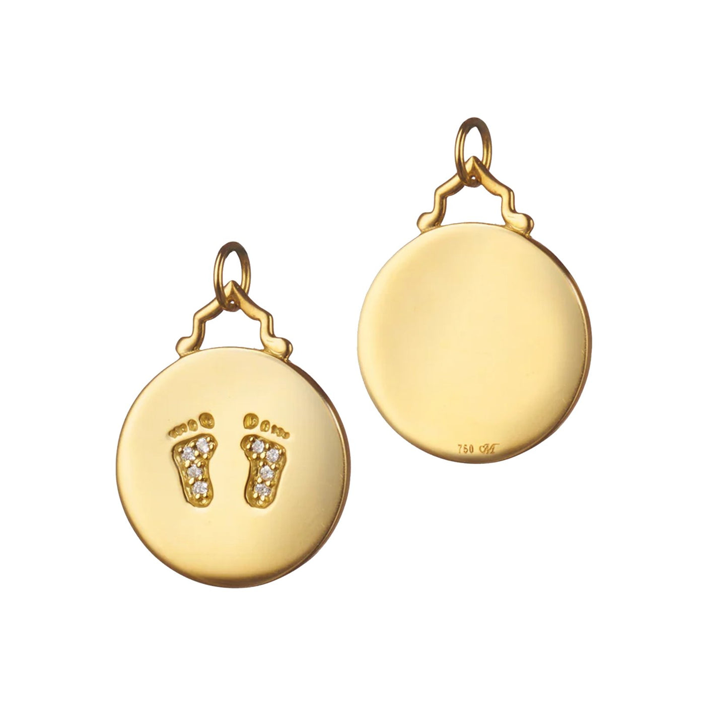 Diamond Accent Baby Feet Charm Pendant