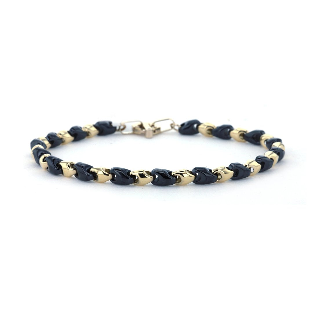Black Ceramic Link Bracelet