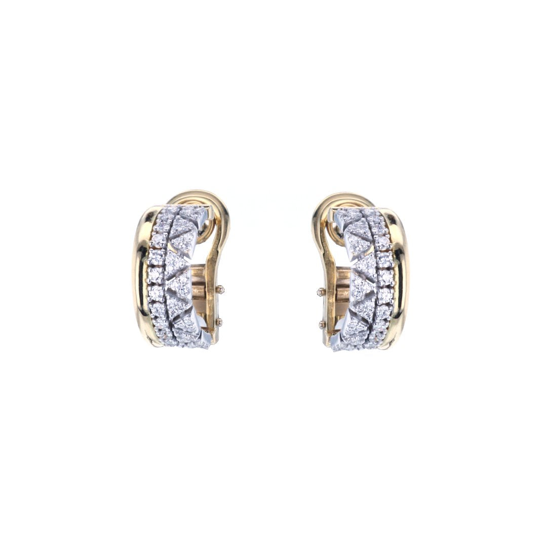 0.70 ctw Diamond Hoop Earrings