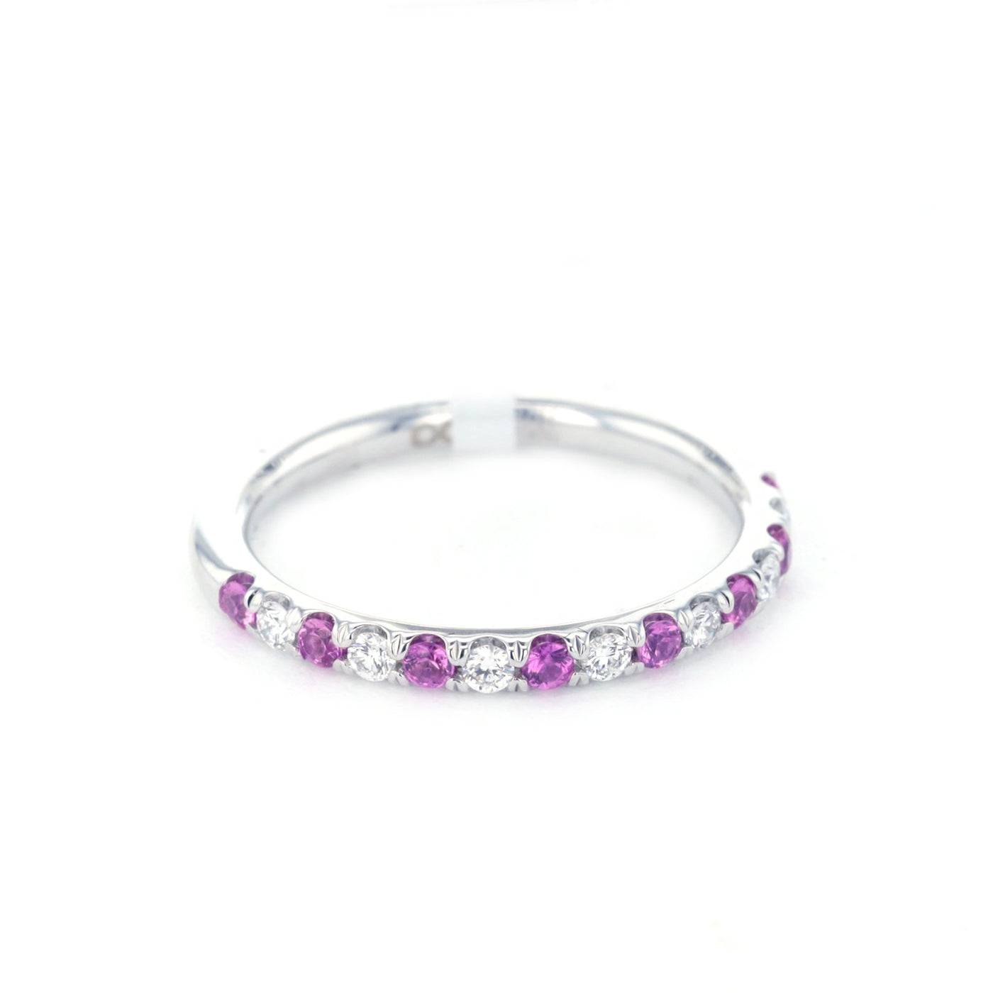Pink Sapphire & Diamond Band