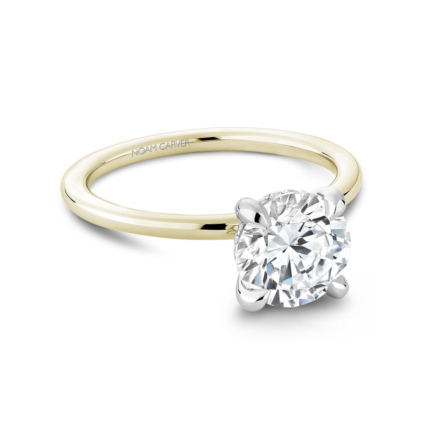0.05 ctw Diamond Hidden Halo Engagement Ring