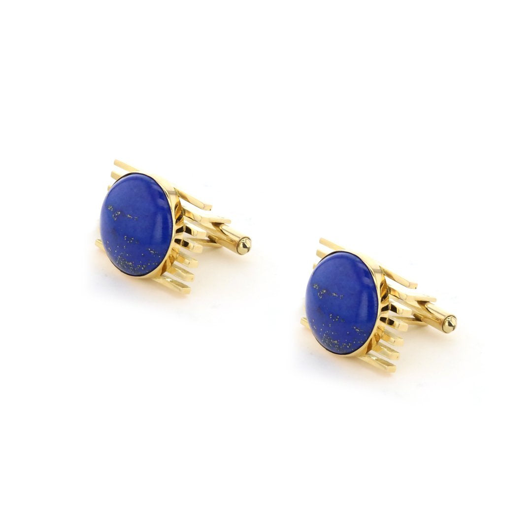 Oval Lapis Cufflinks