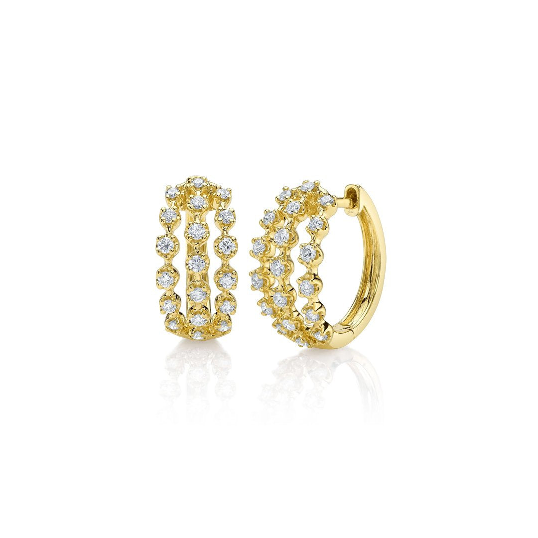 0.42ctw Diamond Huggie Earrings