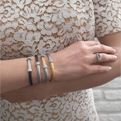 0.13 ctw Diamond Bangle Cable Bracelet