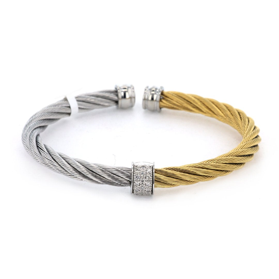 0.13 ctw Diamond Bangle Cable Bracelet
