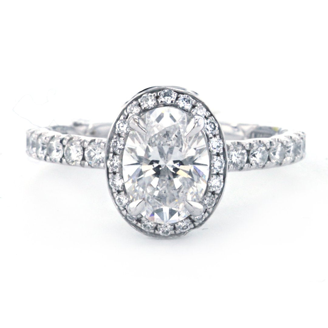 1.13 ct Oval Lab-Grown Diamond Halo Engagement Ring