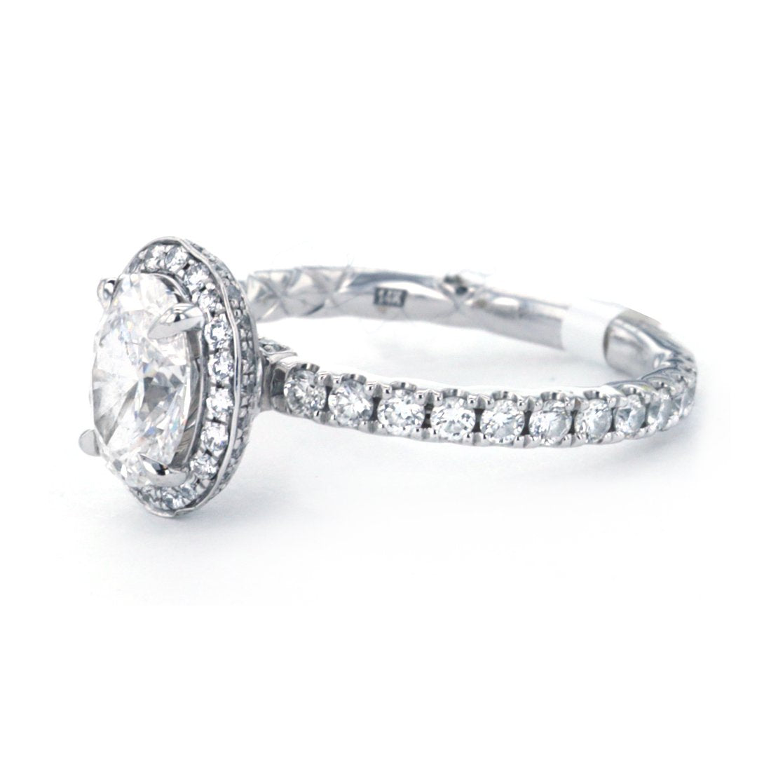 1.13 ct Oval Lab-Grown Diamond Halo Engagement Ring