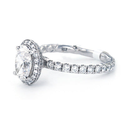1.13 ct Oval Lab-Grown Diamond Halo Engagement Ring