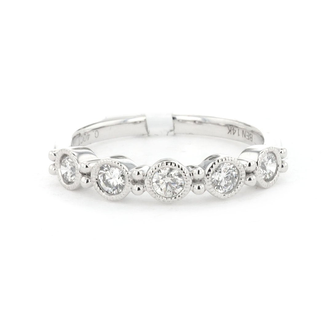 0.39 ctw Diamond Milgrain Band