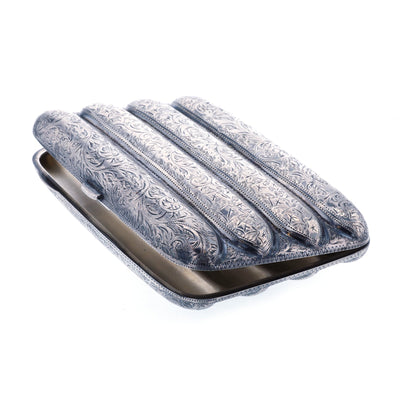 Silver Etched Cigar Case