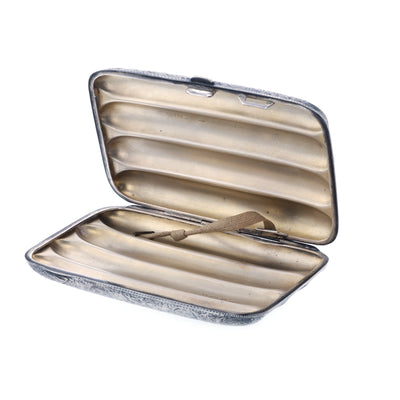 Silver Etched Cigar Case