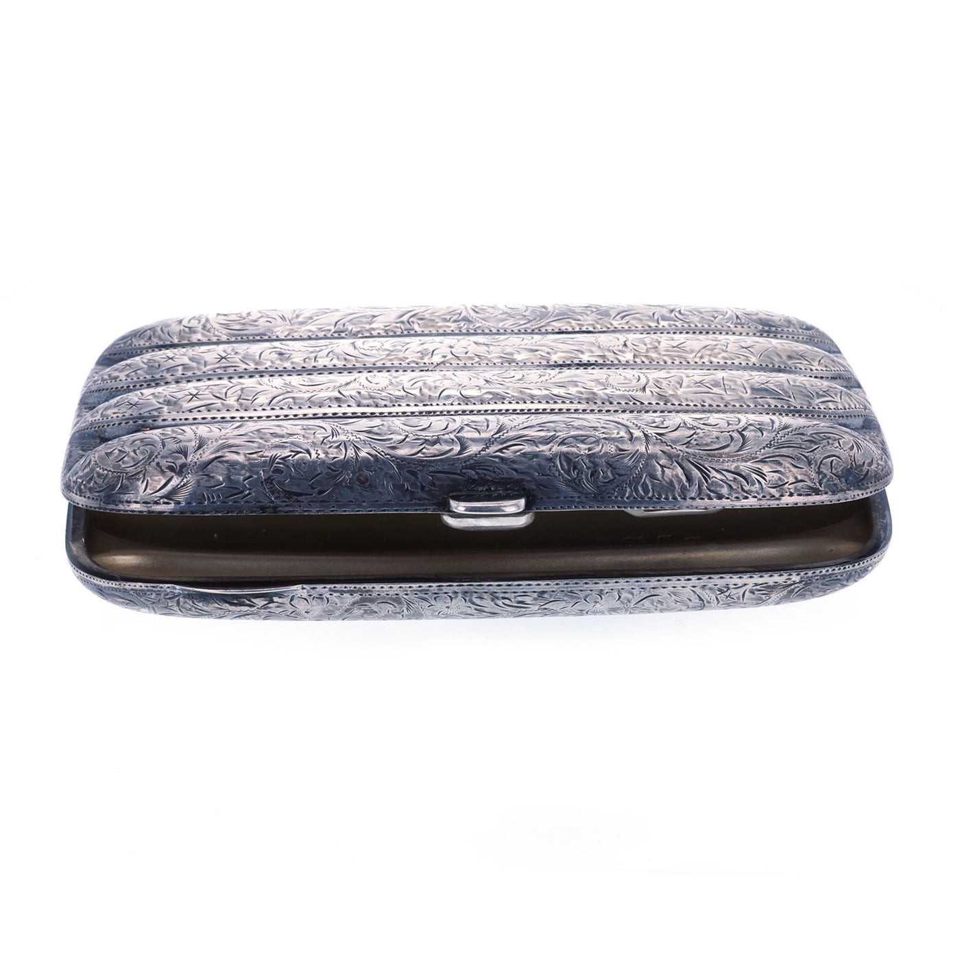 Silver Etched Cigar Case