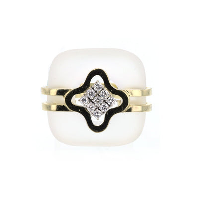 Rock Crystal Diamond Ring