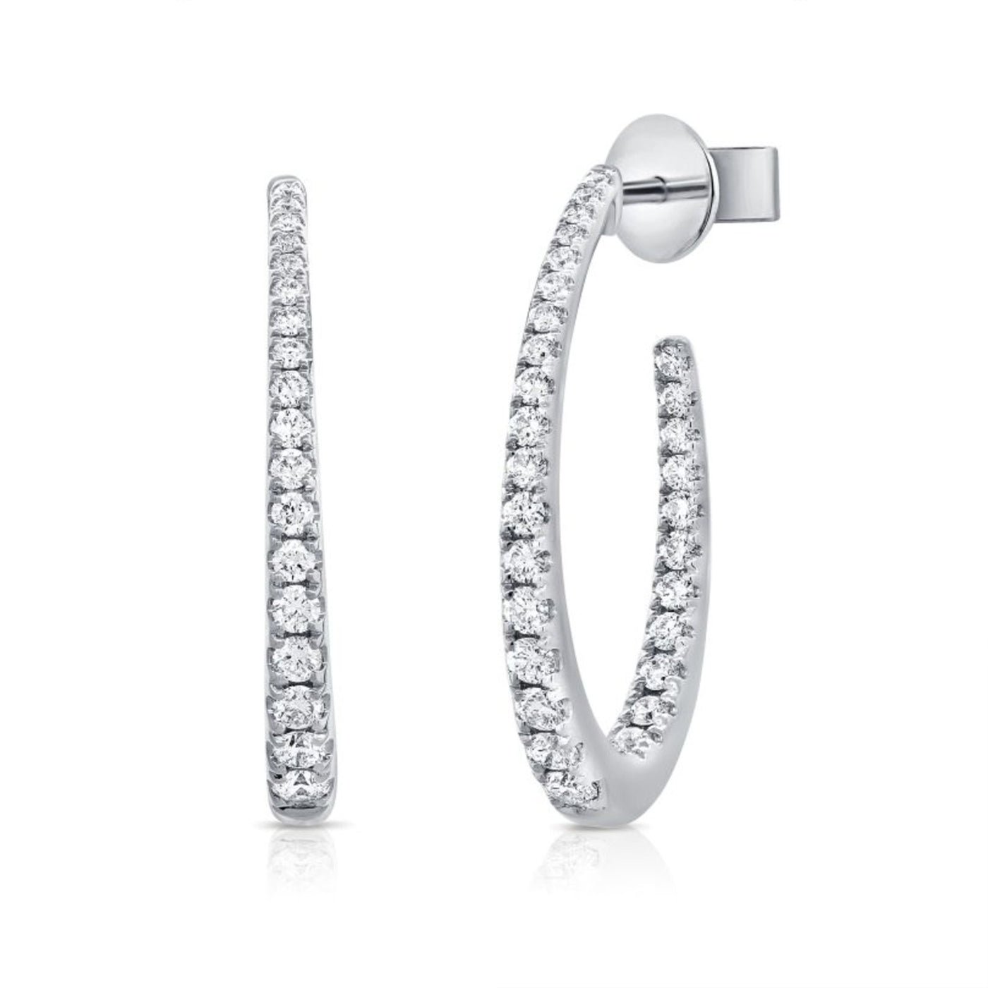 1.64 ctw Diamond Inside-Out Hoop Earrings