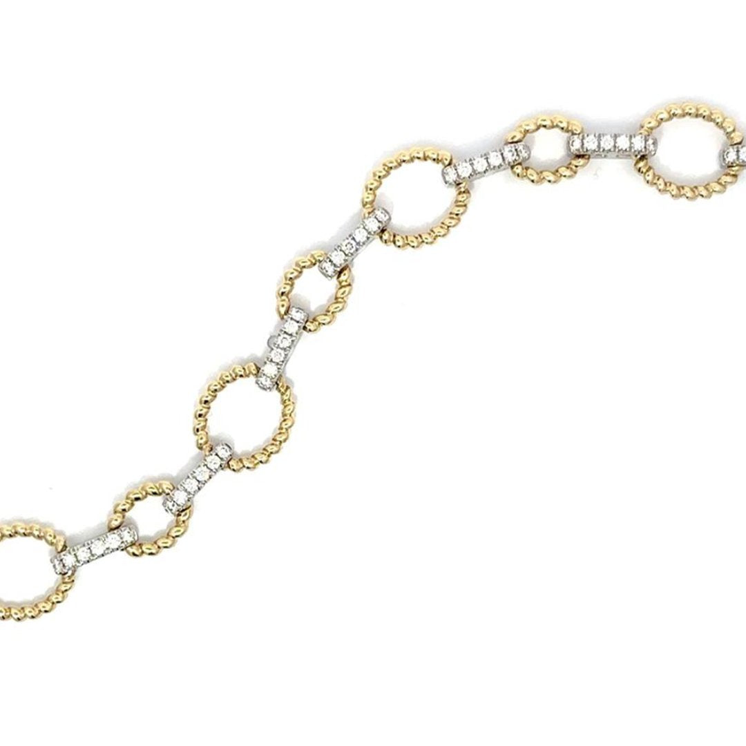 0.90 ctw Diamond Rope Link Bracelet