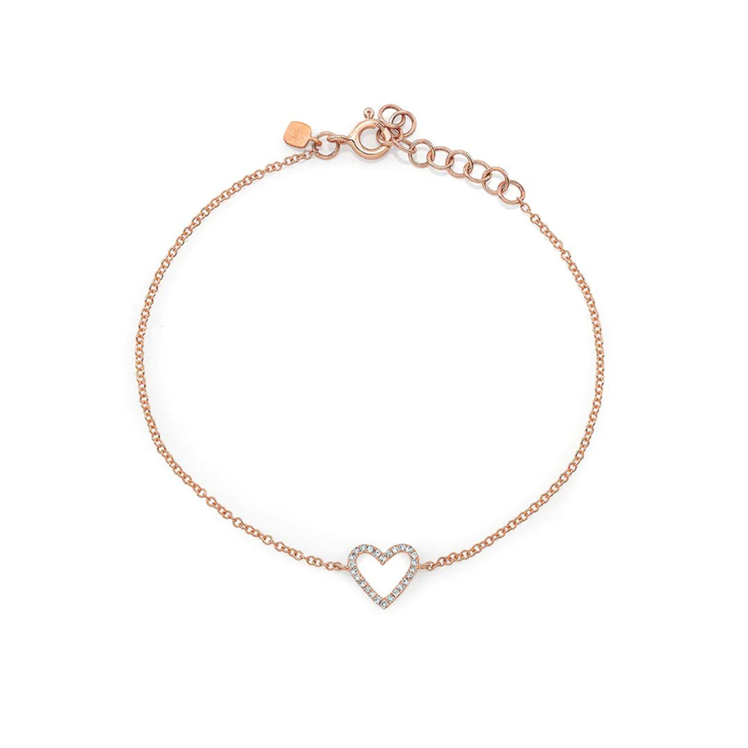 0.07 ctw Diamond Heart Bracelet
