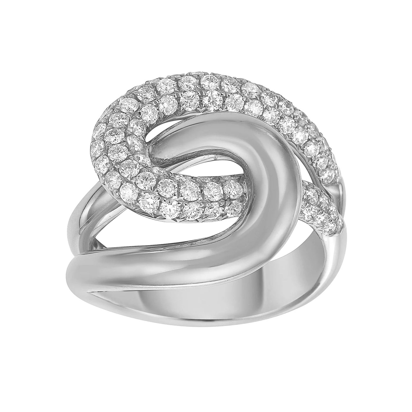 0.78 ctw Diamond Loveknot Ring